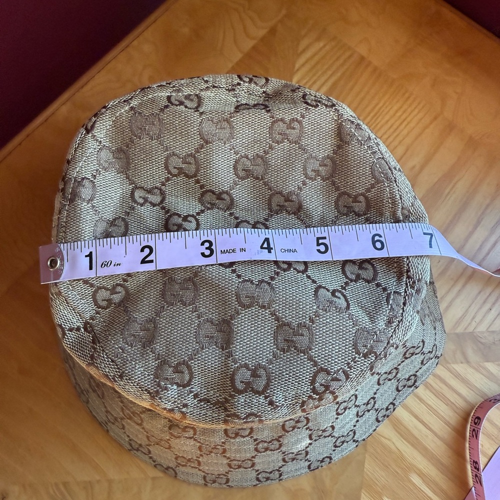 Tan Monogram Bucket Hat NWOT - Picture 6 of 6